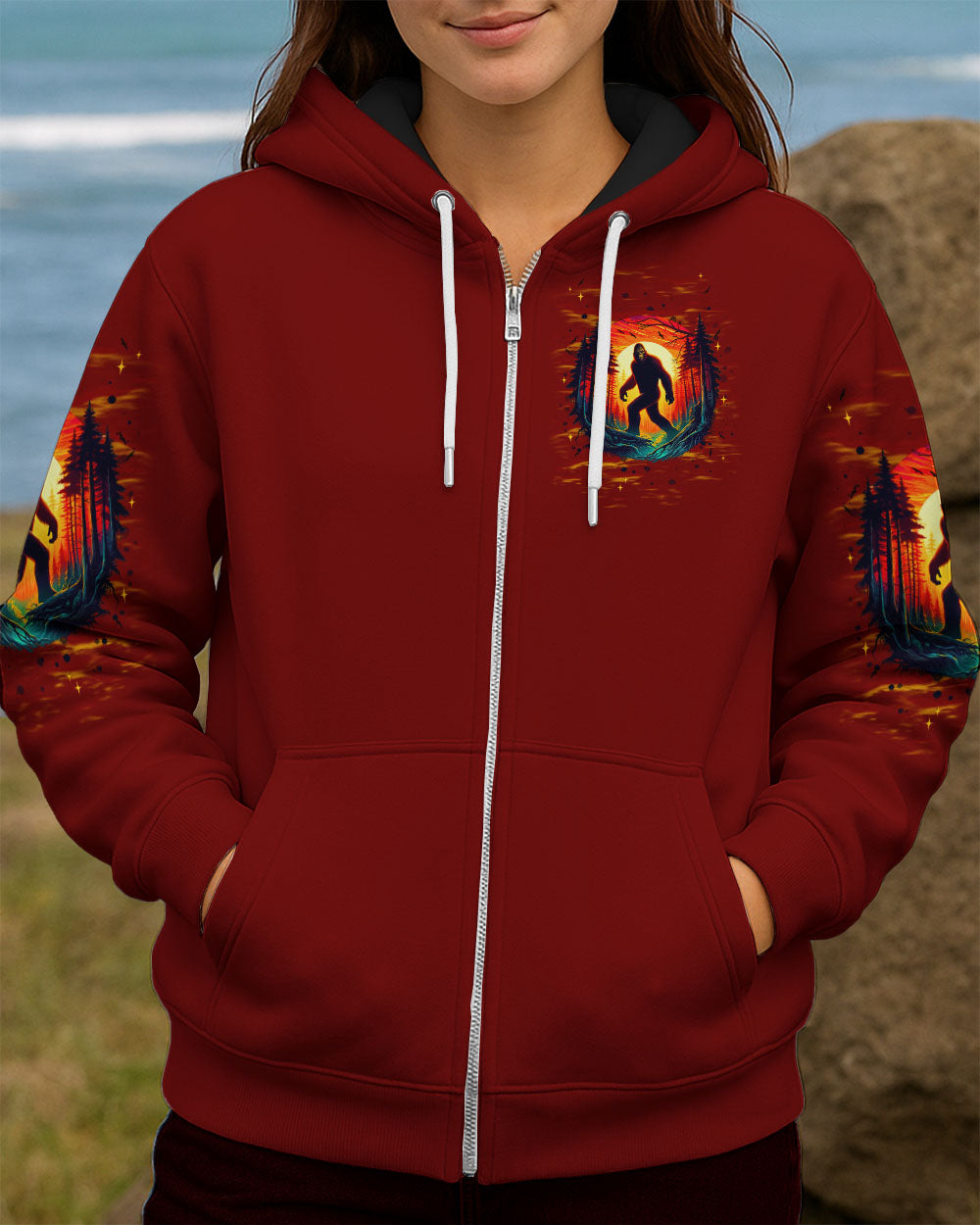 BLISSCORNERS AND INTO THE FOREST I GO BIGFOOT ALL OVER PRINT