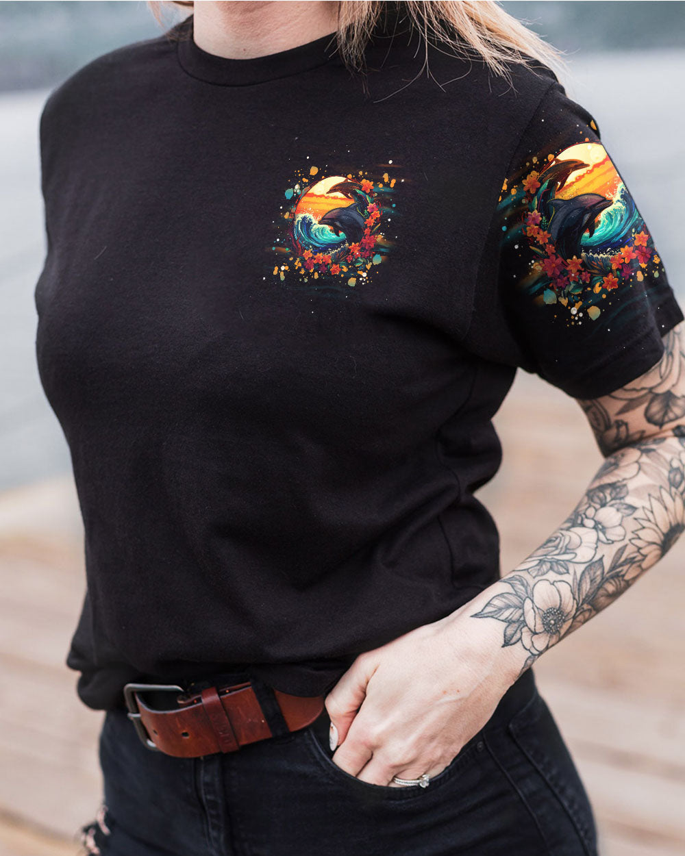 BLISSCORNERS TAKE ME TO THE OCEAN DOLPHIN ALL OVER PRINT