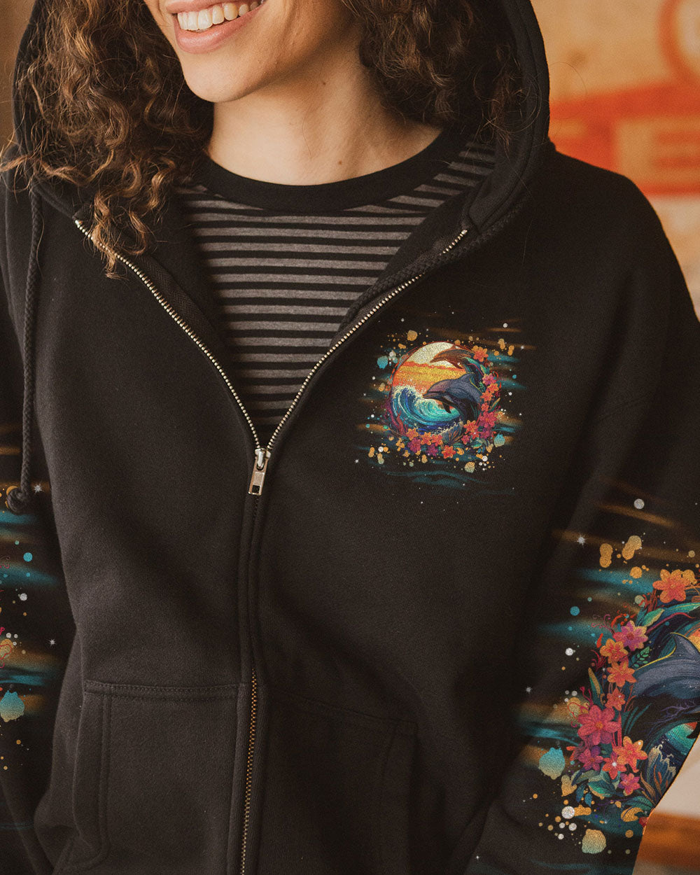 BLISSCORNERS TAKE ME TO THE OCEAN DOLPHIN ALL OVER PRINT
