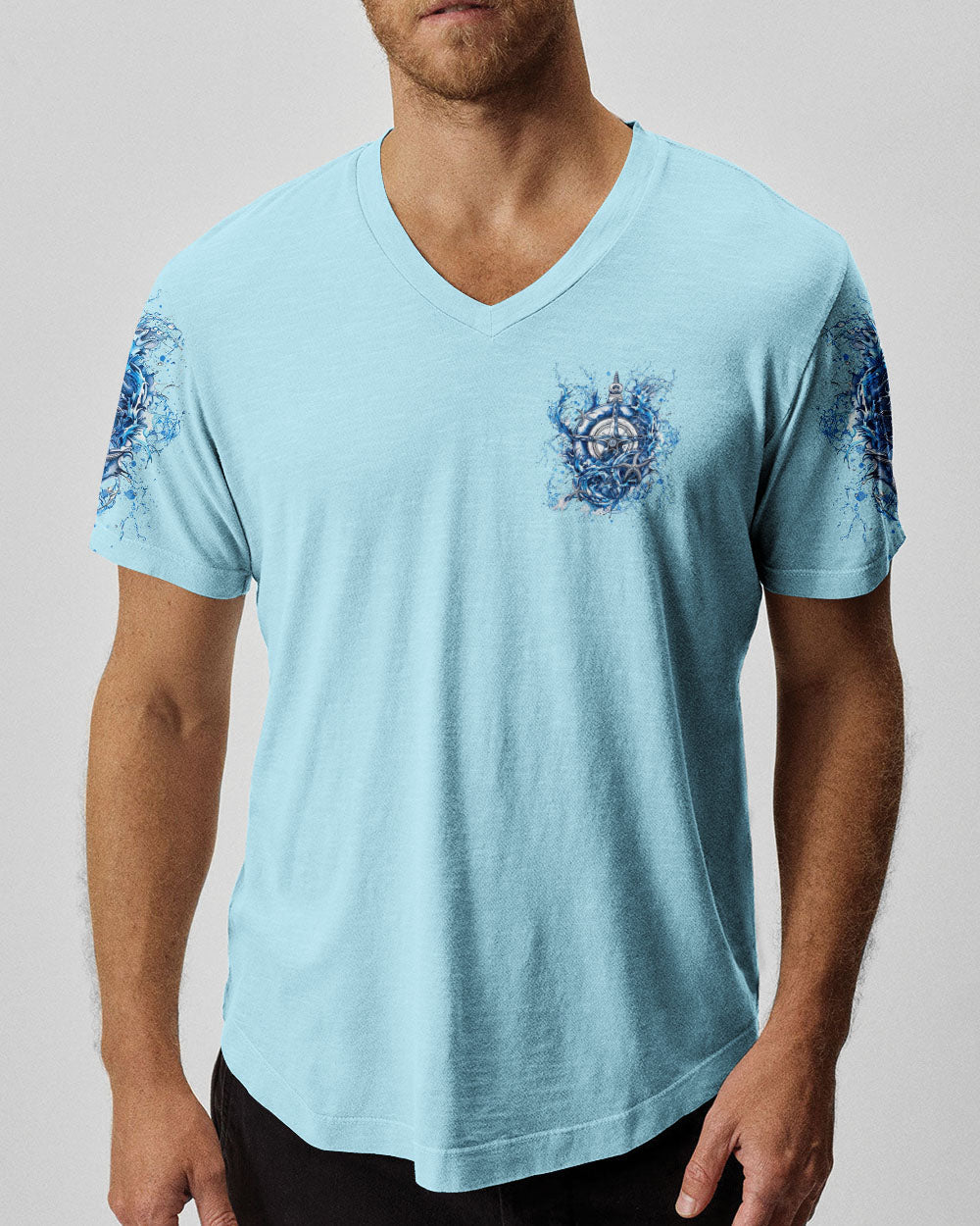 BLISSCORNERS SALTWATER HEALS EVERYTHING COMPASS WAVES OCEAN ALL OVER PRINT