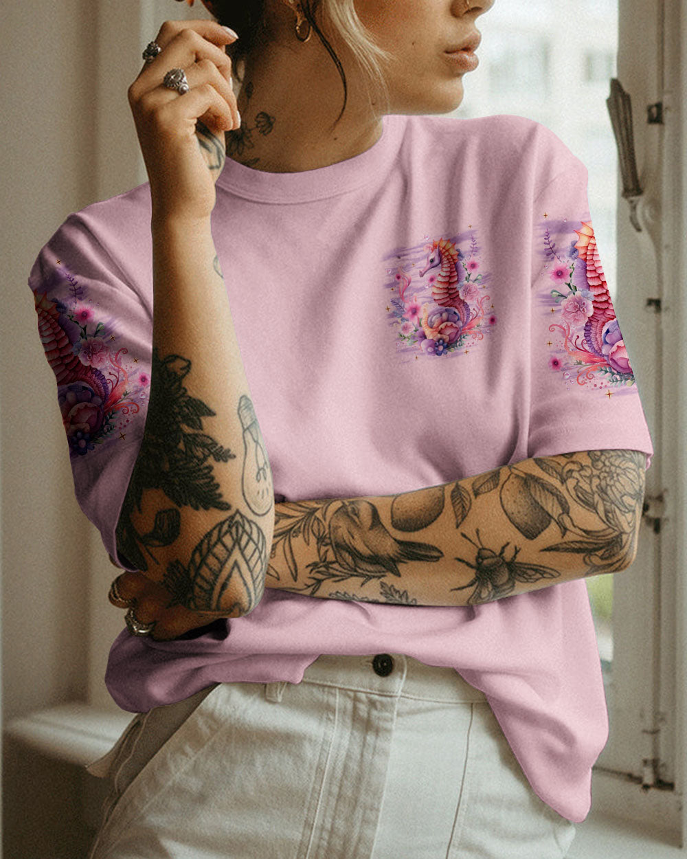 BLISSCORNERS SALTY LIL' BEACH SEAHORSE ALL OVER PRINT