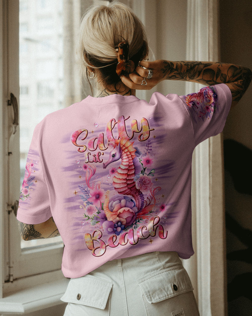 BLISSCORNERS SALTY LIL' BEACH SEAHORSE ALL OVER PRINT