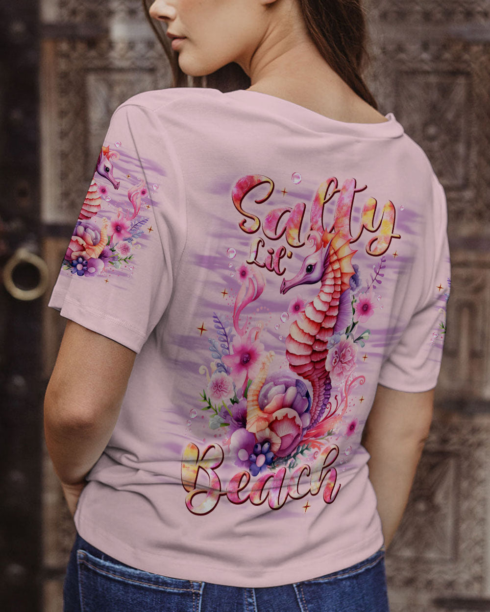BLISSCORNERS SALTY LIL' BEACH SEAHORSE ALL OVER PRINT