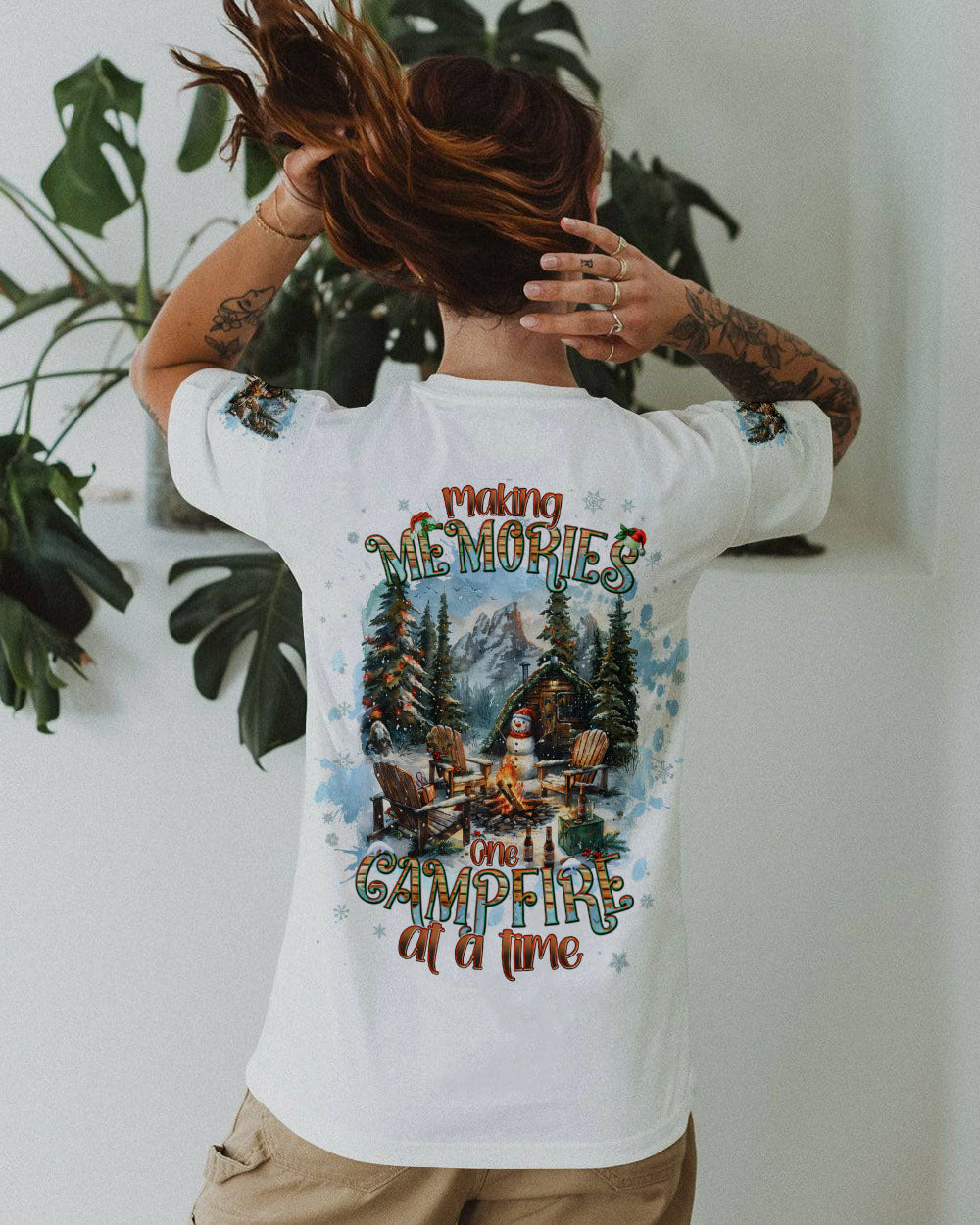 BLISSCORNERS MAKING MEMORIES ONE CAMPFIRE AT A TIME  CHRISTMAS ALL OVER PRINT