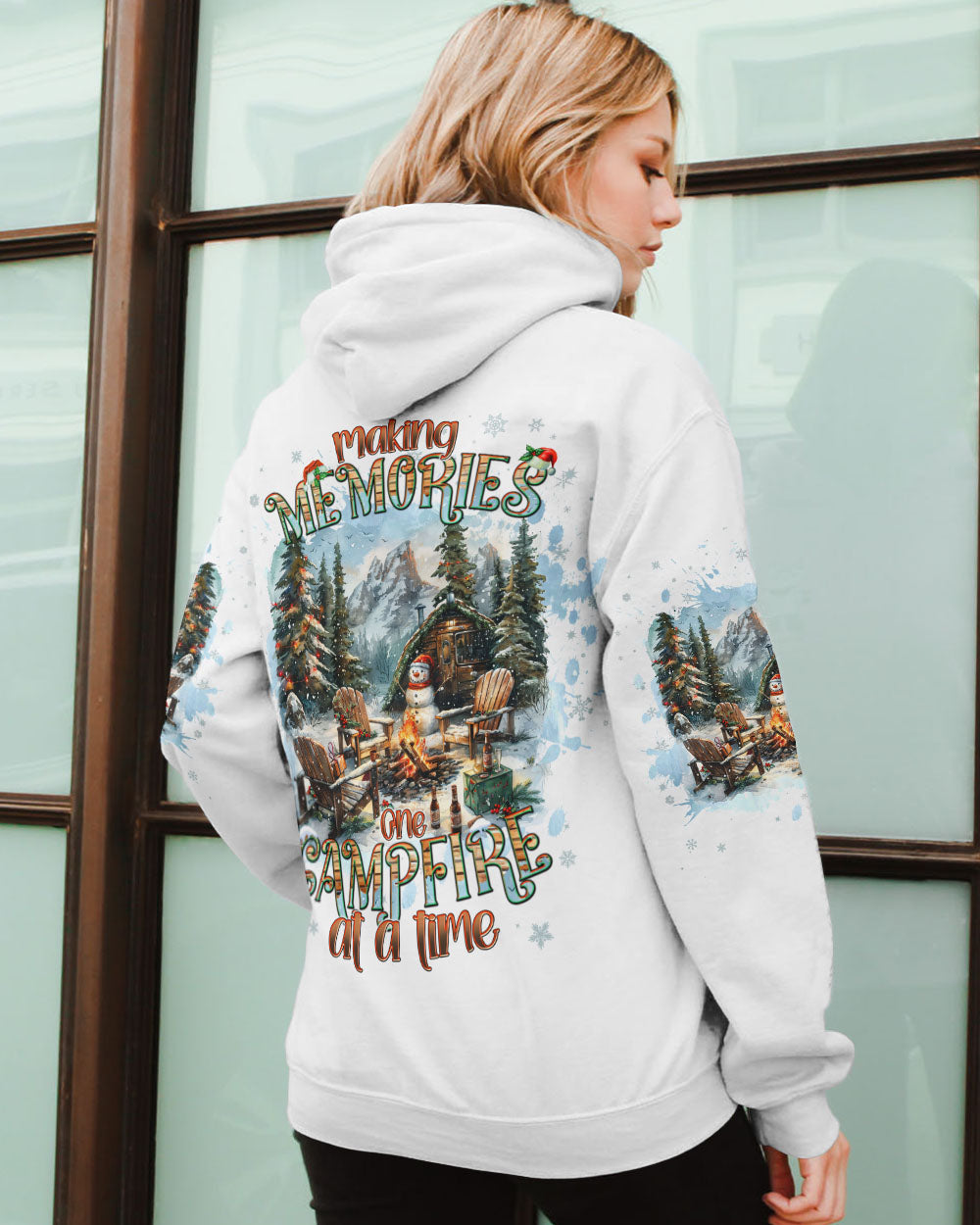 BLISSCORNERS MAKING MEMORIES ONE CAMPFIRE AT A TIME  CHRISTMAS ALL OVER PRINT