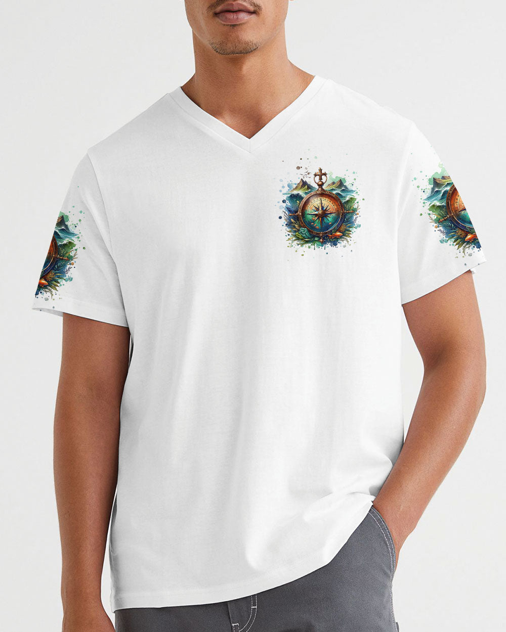 BLISSCORNERS NOT ALL WHO WANDER ARE LOST COMPASS ALL OVER PRINT