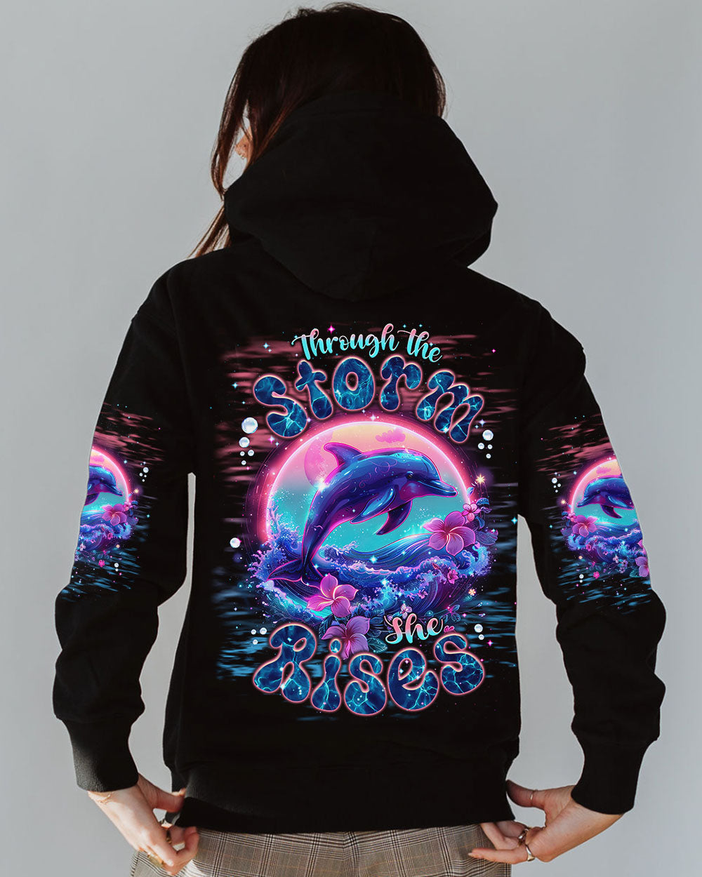 BLISSCORNERS THROUGH THE STORM DOLPHIN ALL OVER PRINT