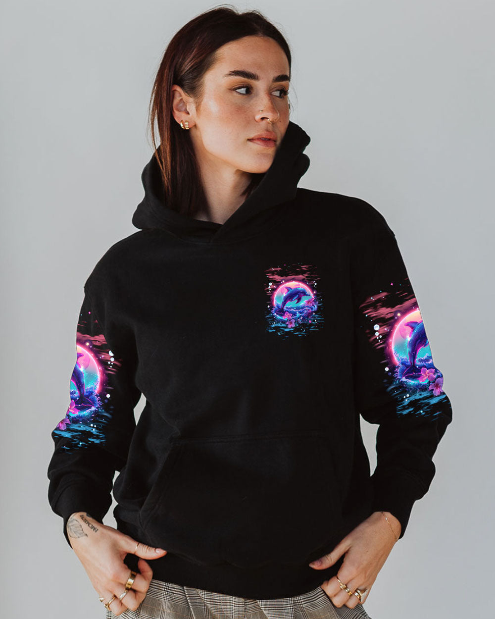 BLISSCORNERS THROUGH THE STORM DOLPHIN ALL OVER PRINT