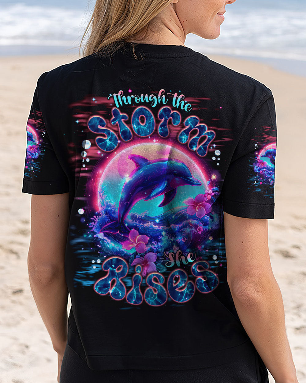 BLISSCORNERS THROUGH THE STORM DOLPHIN ALL OVER PRINT