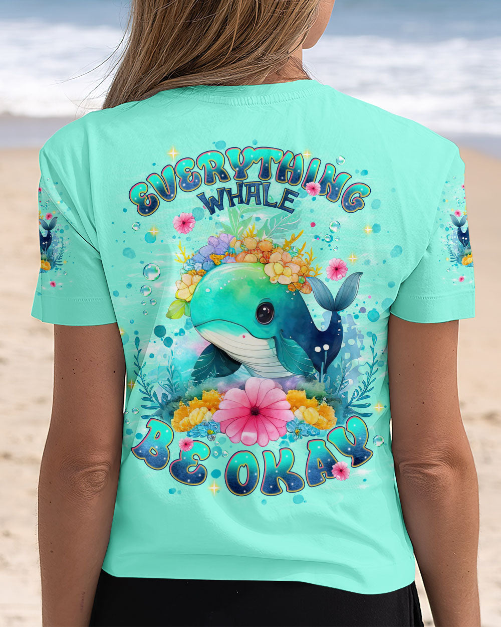 BLISSCORNERS EVERYTHING WHALE BE OKAY ALL OVER PRINT