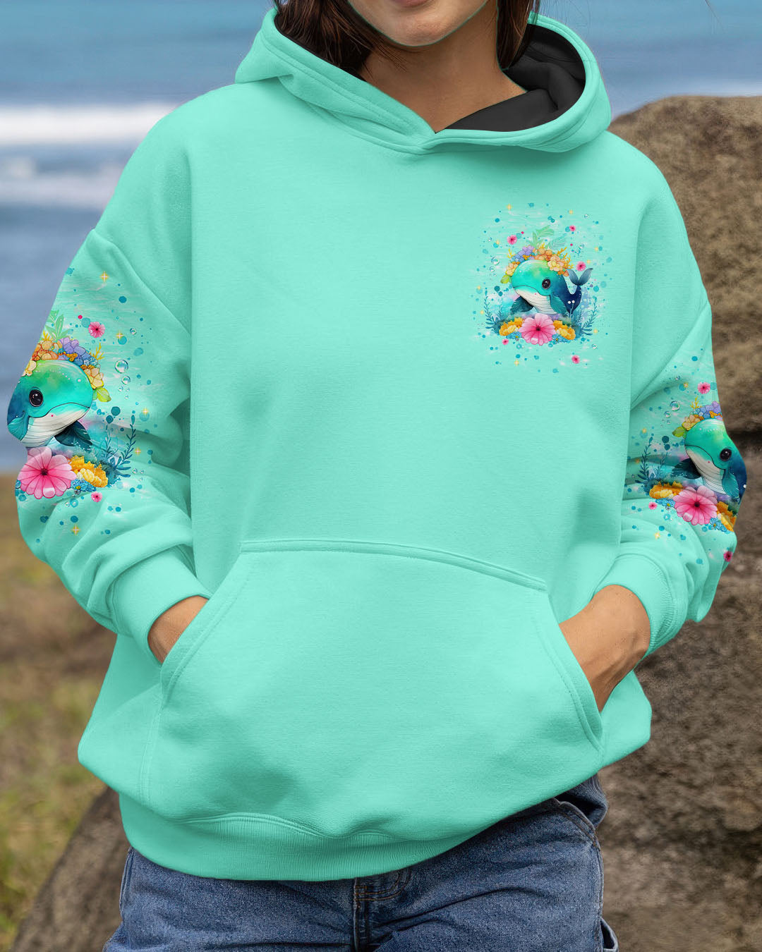 BLISSCORNERS EVERYTHING WHALE BE OKAY ALL OVER PRINT