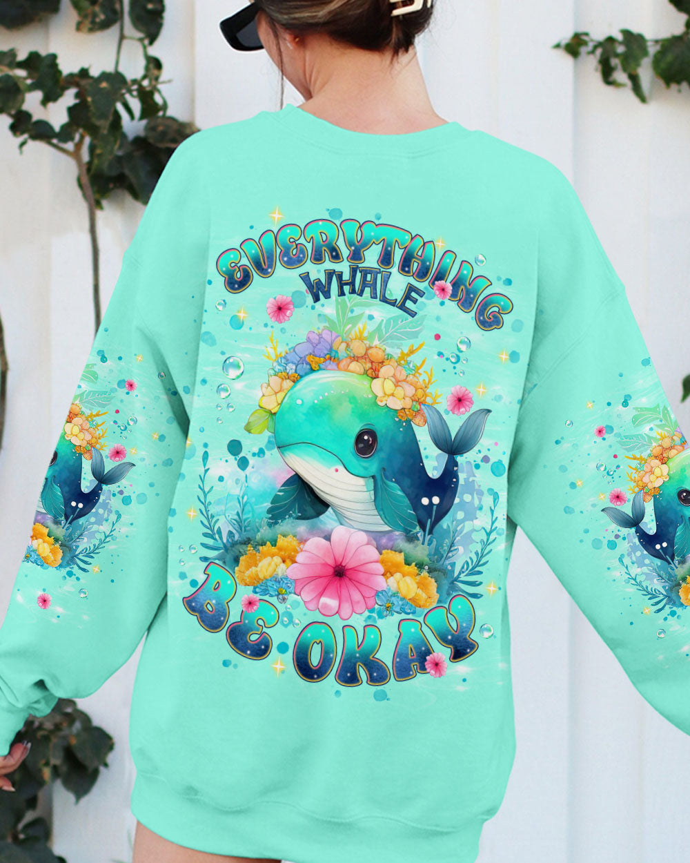 BLISSCORNERS EVERYTHING WHALE BE OKAY ALL OVER PRINT