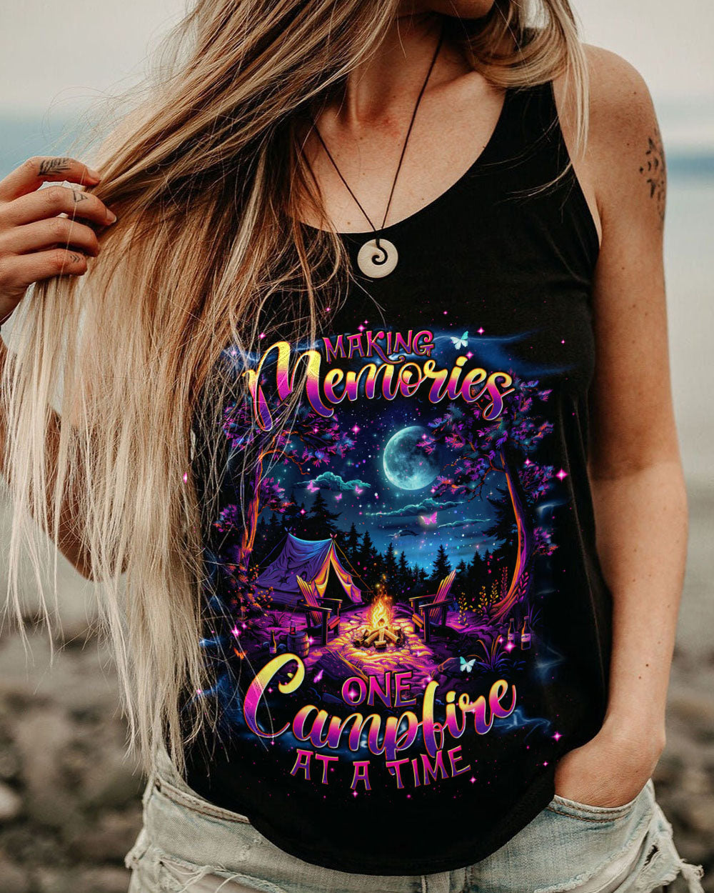 BLISSCORNERS MAKING MEMORIES ONE CAMPFIRE AT A TIME ALL OVER PRINT