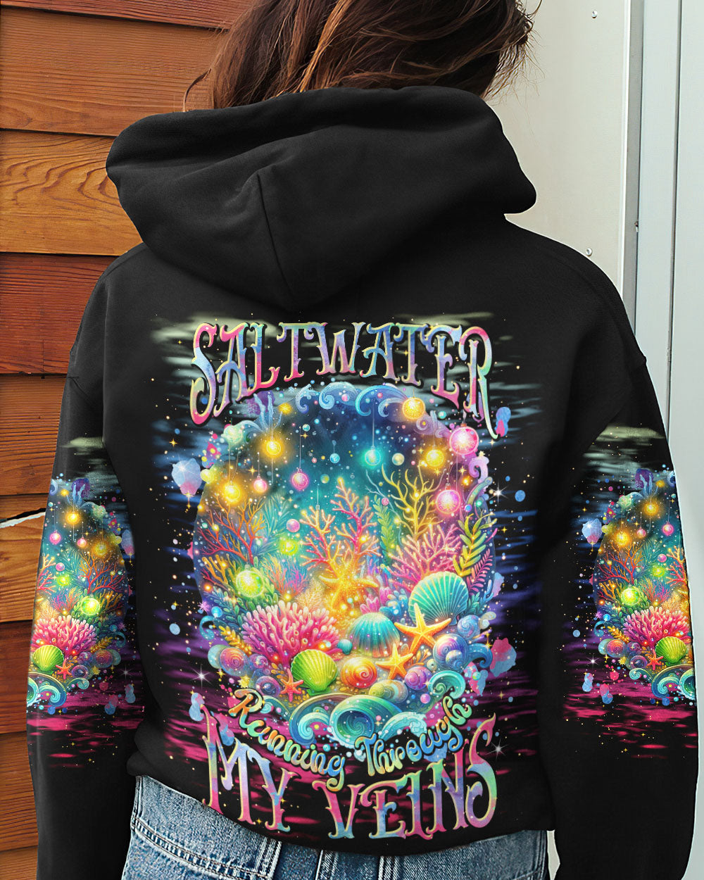 BLISSCORNERS SALTWATER RUNNING THROUGH MY VEINS CHRISTMAS ALL OVER PRINT