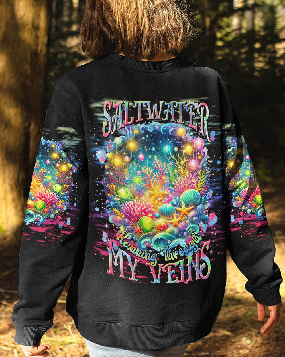 BLISSCORNERS SALTWATER RUNNING THROUGH MY VEINS CHRISTMAS ALL OVER PRINT
