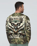 BLISSCORNERS NO BRAGGING UNTIL YOU'RE DRAGGING HUNTING ALL OVER PRINT