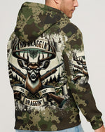 BLISSCORNERS NO BRAGGING UNTIL YOU'RE DRAGGING HUNTING ALL OVER PRINT