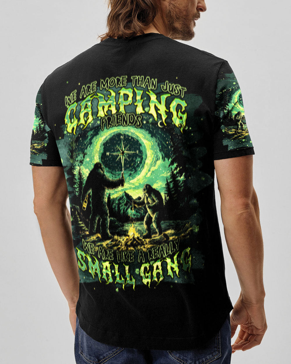 BLISSCORNERS SMALL GANG BIGFOOT CAMPFIRE ALL OVER PRINT