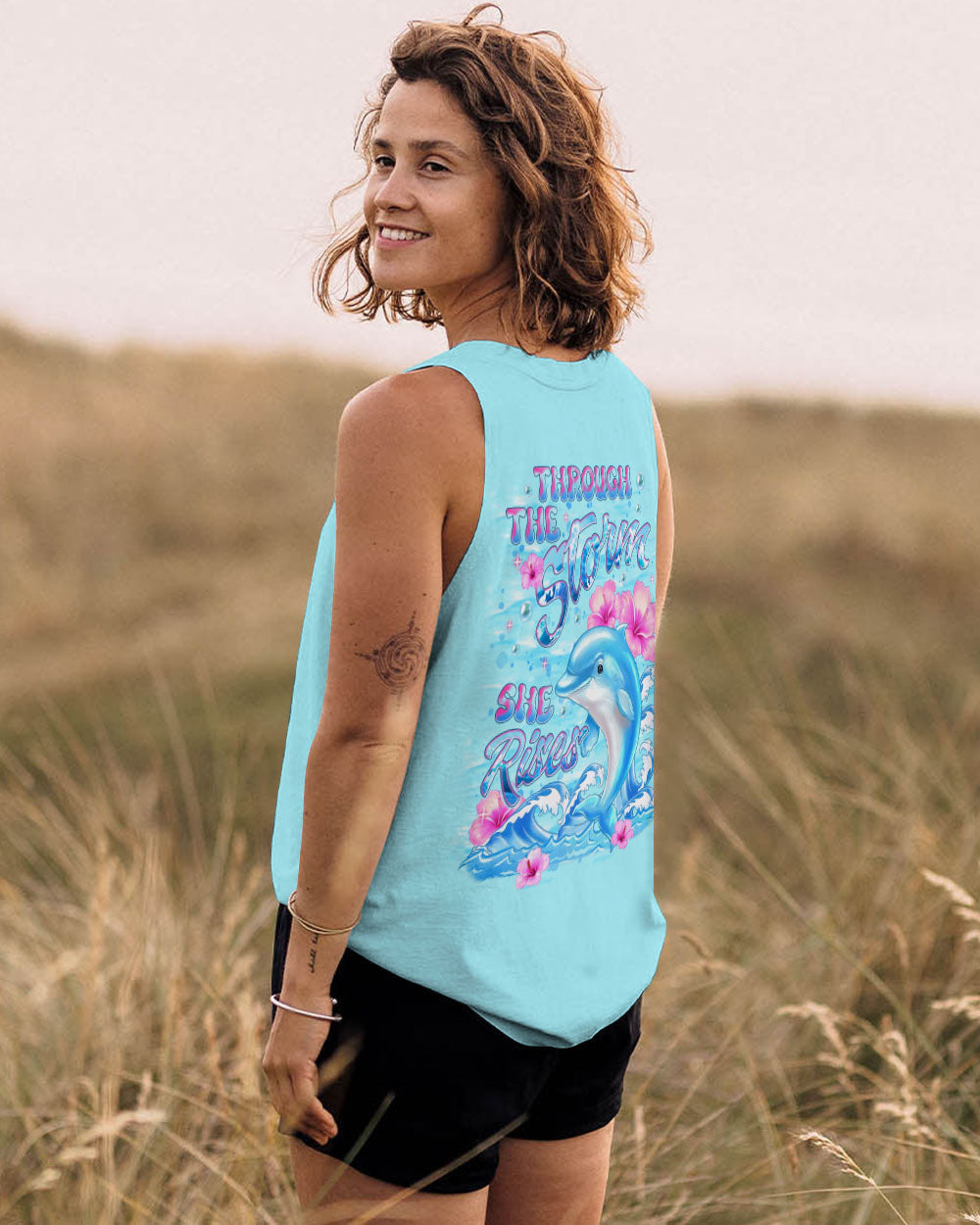 BLISSCORNERS THROUGH THE STORM DOLPHIN ALL OVER PRINT