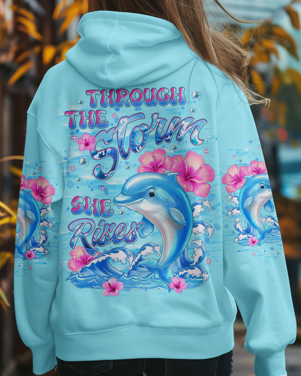 BLISSCORNERS THROUGH THE STORM DOLPHIN ALL OVER PRINT