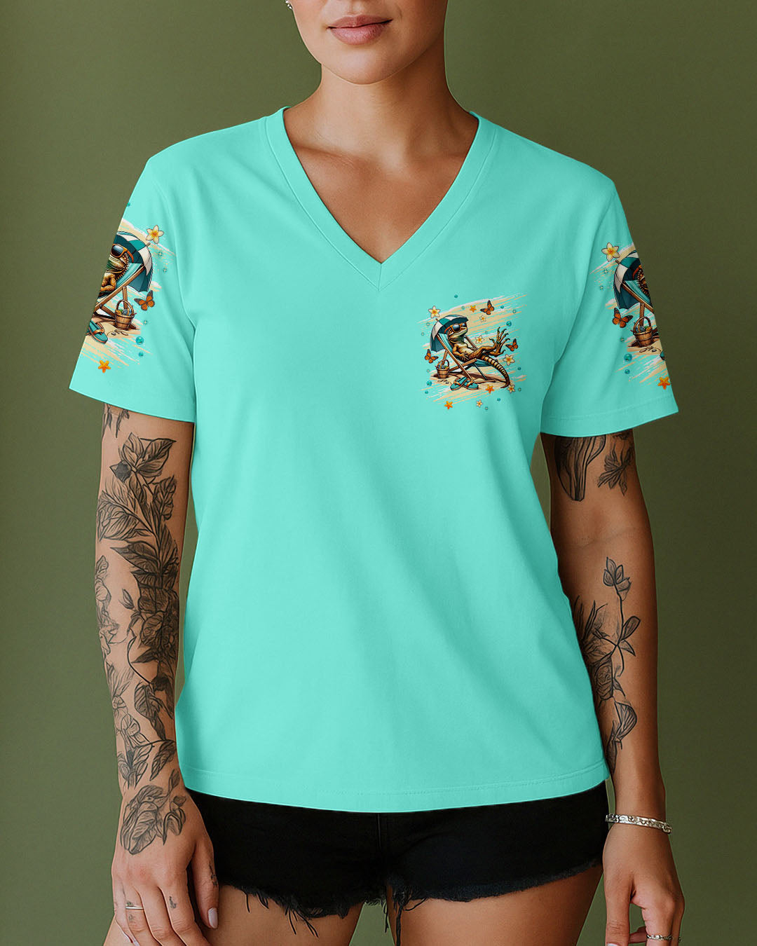 BLISSCORNERS SANDY TOES SUNKISSED NOSE IGUANA ALL OVER PRINT