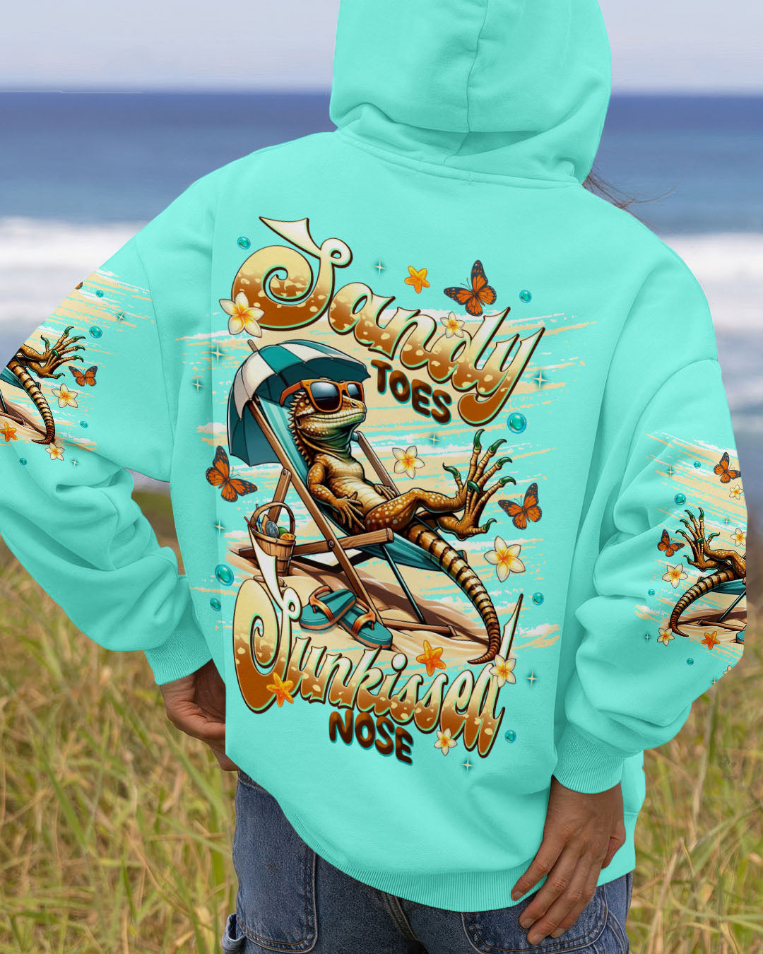 BLISSCORNERS SANDY TOES SUNKISSED NOSE IGUANA ALL OVER PRINT