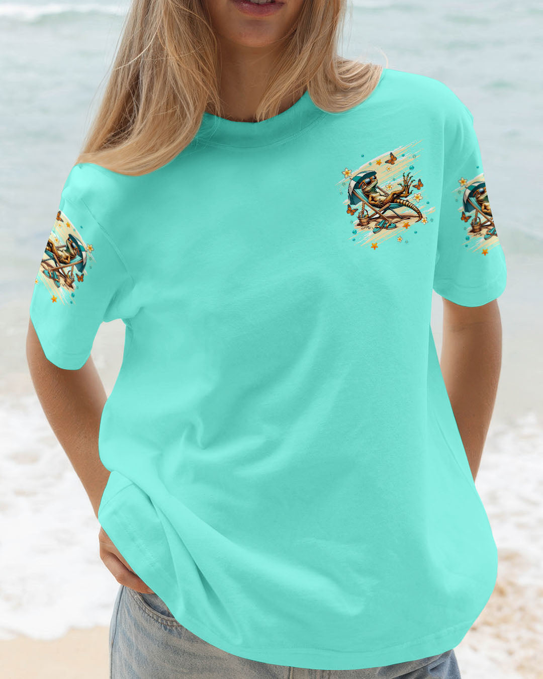 BLISSCORNERS SANDY TOES SUNKISSED NOSE IGUANA ALL OVER PRINT