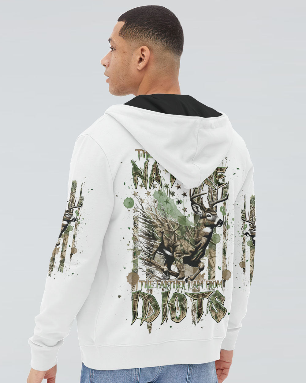 BLISSCORNERS THE CLOSER I GET TO NATURE DEER HUNTING ALL OVER PRINT