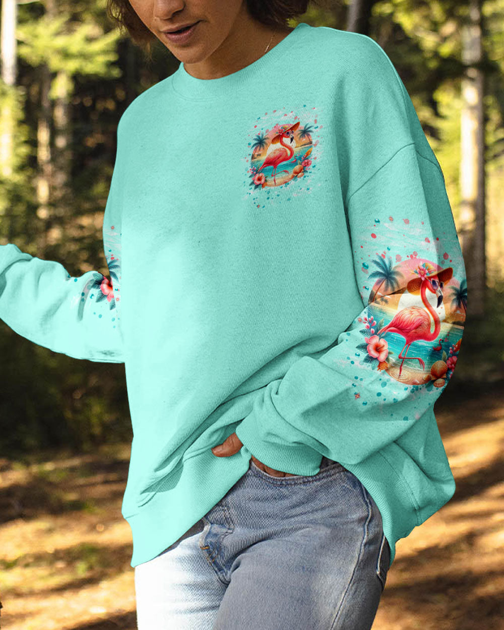 BLISSCORNERS TROPICAL ESCAPE FLAMINGO ALL OVER PRINT