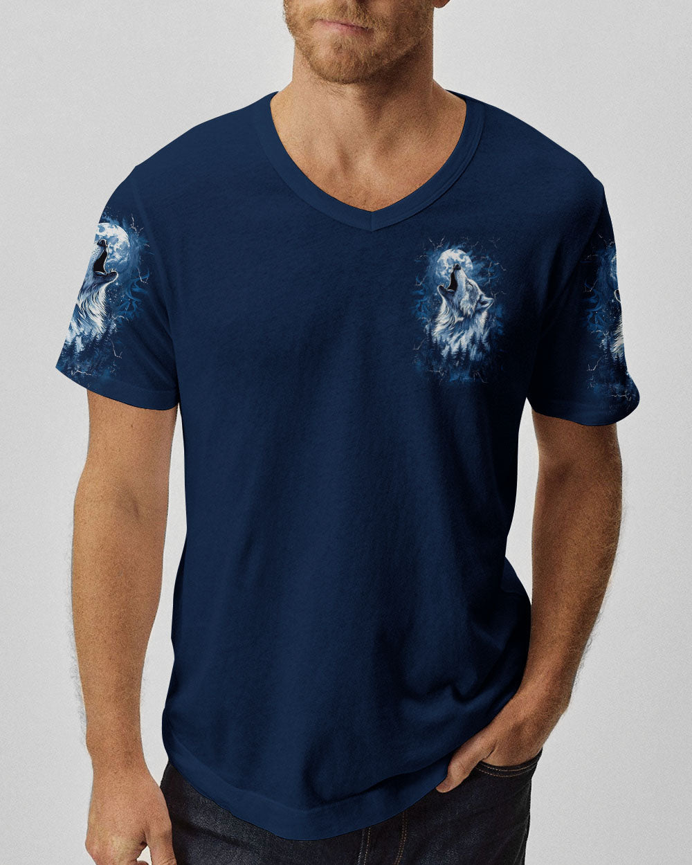 BLISSCORNERS HELLO DARKNESS MY OLD FRIEND WOLF ALL OVER PRINT