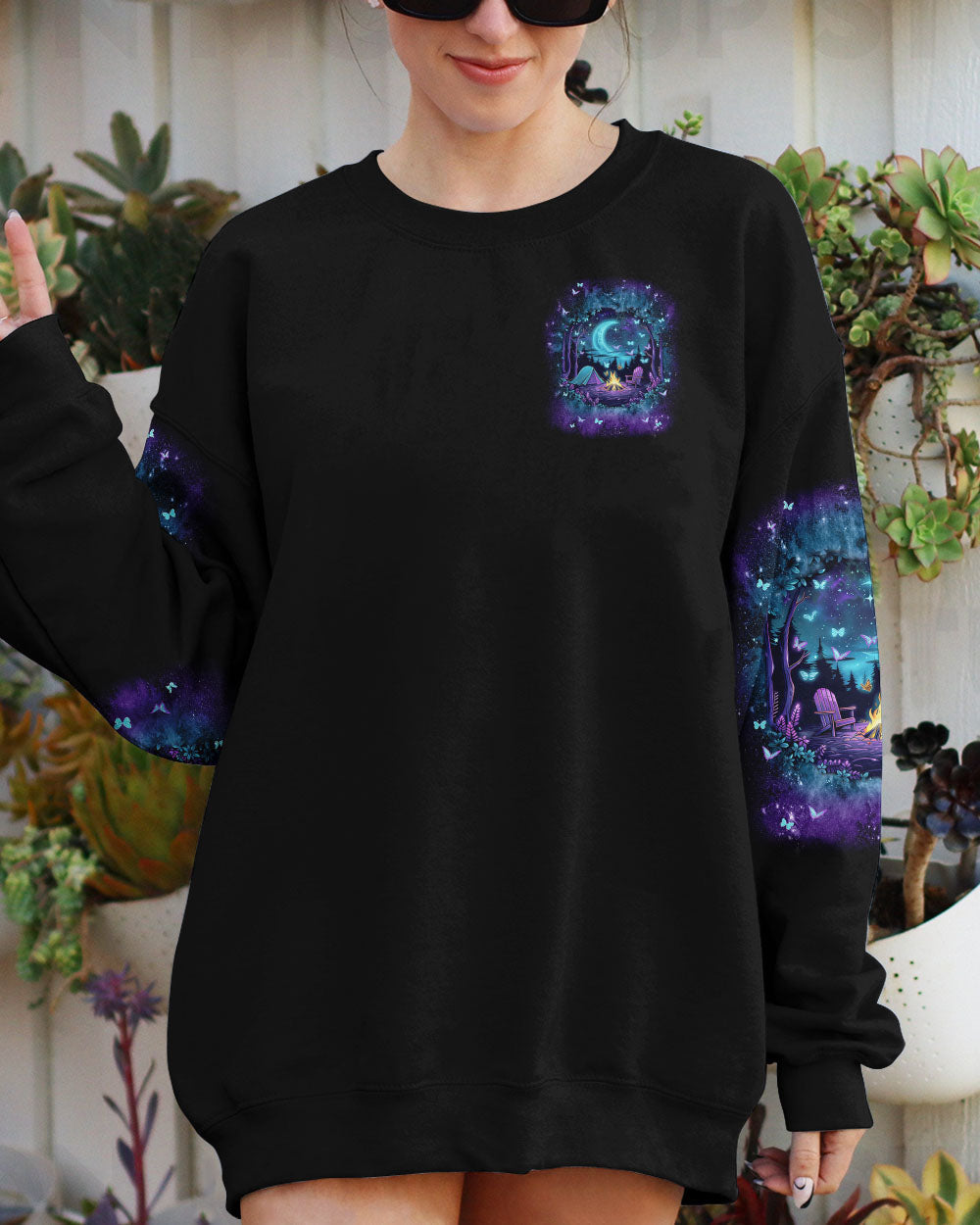 BLISSCORNERS STARRY NIGHT SKY AND A CAMPFIRE COUNT ME IN ALL OVER PRINT