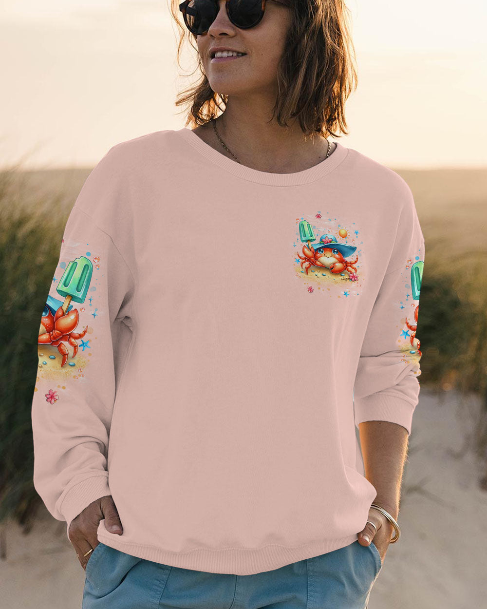 BLISSCORNERS IF CRABBY PLEASE RETURN TO BEACH ALL OVER PRINT