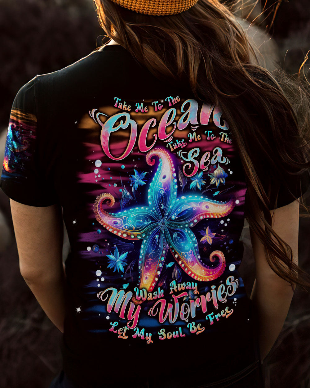 BLISSCORNERS TAKE ME TO THE OCEAN STARFISH ALL OVER PRINT