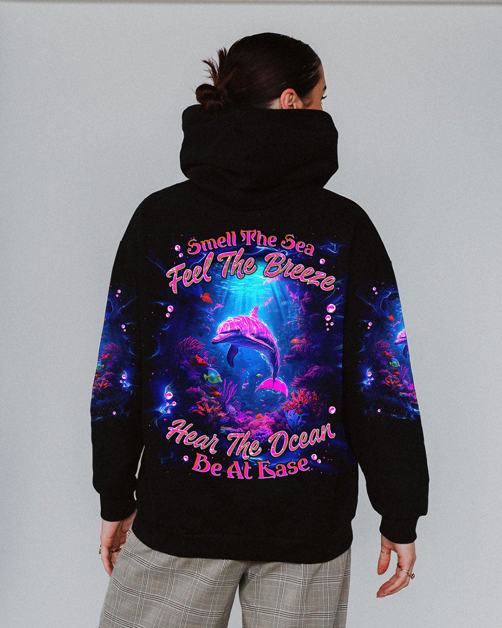 BLISSCORNERS SMELL THE SEA FEEL THE BREEZE DOLPHIN ALL OVER PRINT