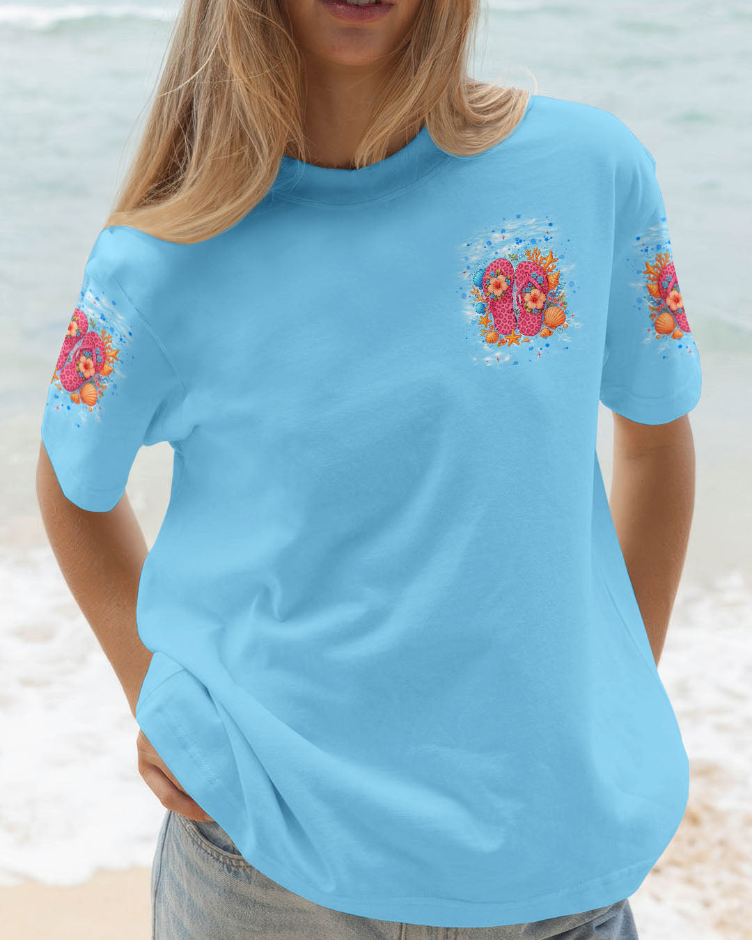 BLISSCORNERS LIFE IS BETTER IN FLIP-FLOPS AND SANDY TOES ALL OVER PRINT