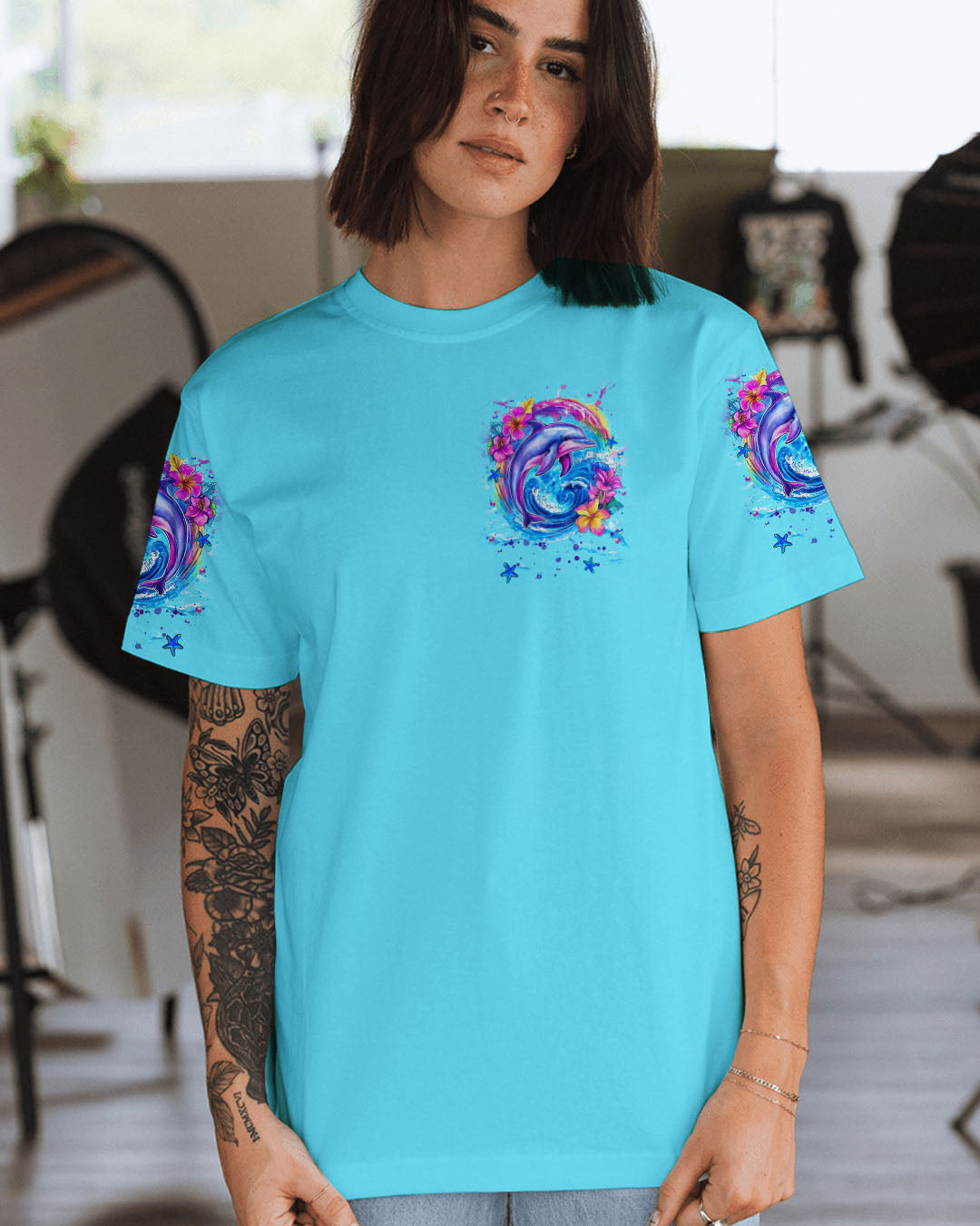BLISSCORNERS SALTY BUT SWEET  DOLPHIN ALL OVER PRINT