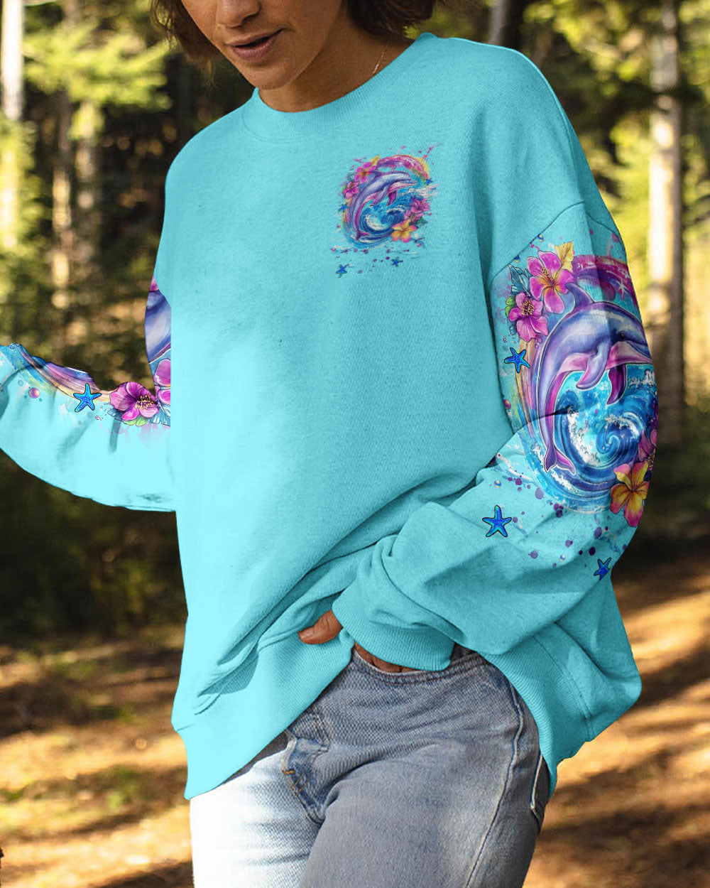BLISSCORNERS SALTY BUT SWEET  DOLPHIN ALL OVER PRINT