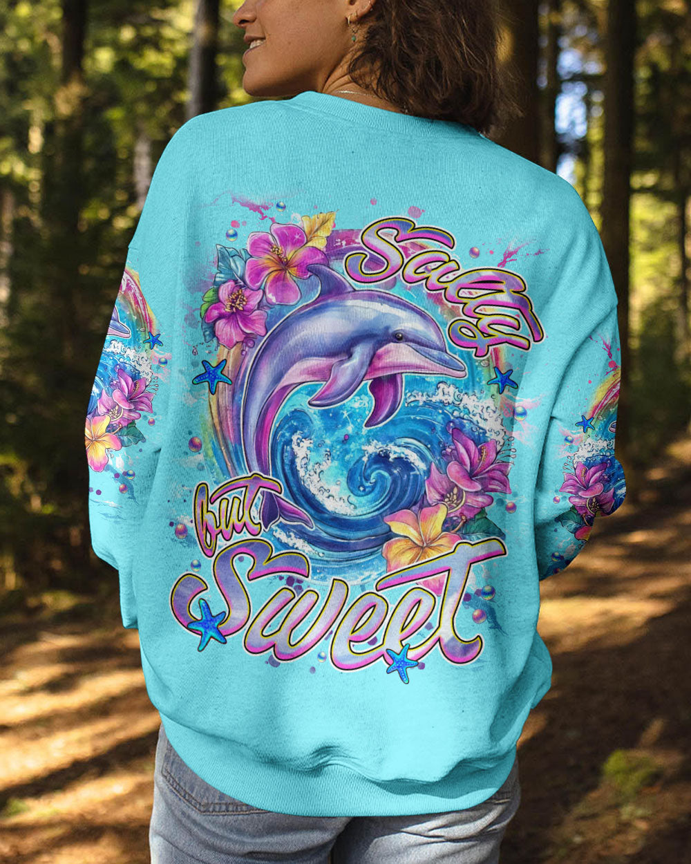 BLISSCORNERS SALTY BUT SWEET  DOLPHIN ALL OVER PRINT