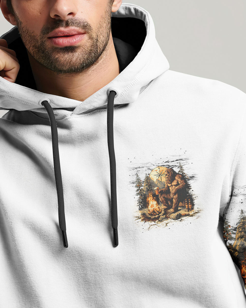 BLISSCORNERS NOT ALL WHO WANDER ARE LOST BIGFOOT COMPASS ALL OVER PRINT