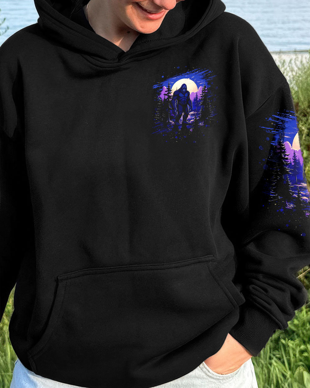 BLISSCORNERS HELLO DARKNESS MY OLD FRIEND BIGFOOT ALL OVER PRINT -  TLNT1411251