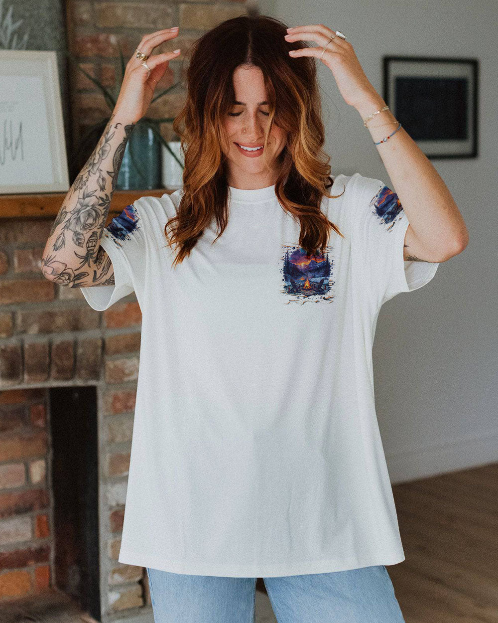 BLISSCORNERS MAKING MEMORIES ONE CAMPFIRE AT A TIME ALL OVER PRINT