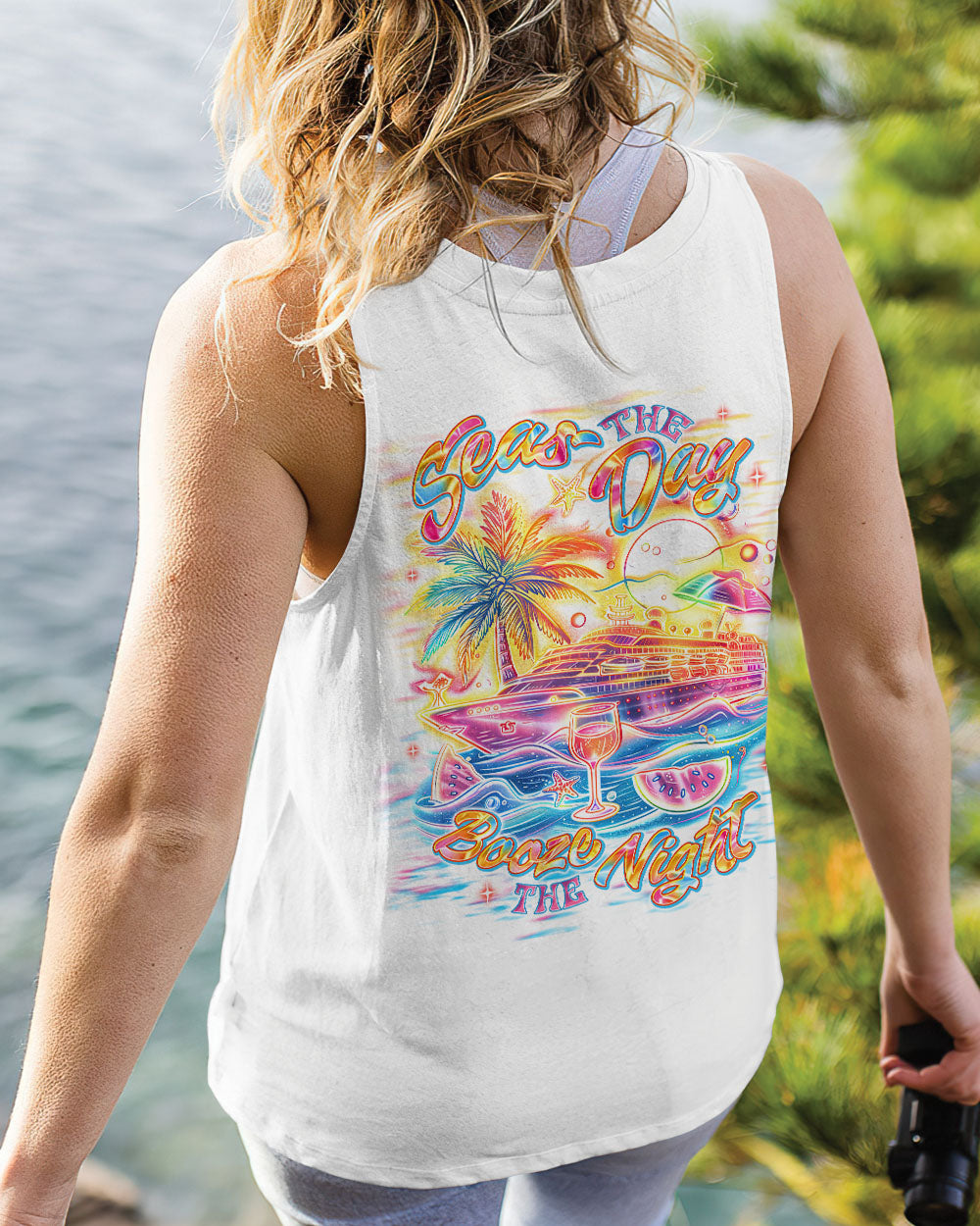 BLISSCORNERS SEAS THE DAY BOOZE THE NIGHT CRUISE ALL OVER PRINT