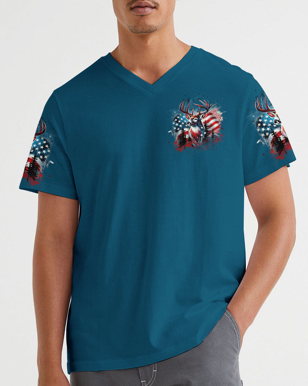 BLISSCORNERS BUCK AROUND AND FIND OUT DEER HUNTING ALL OVER PRINT