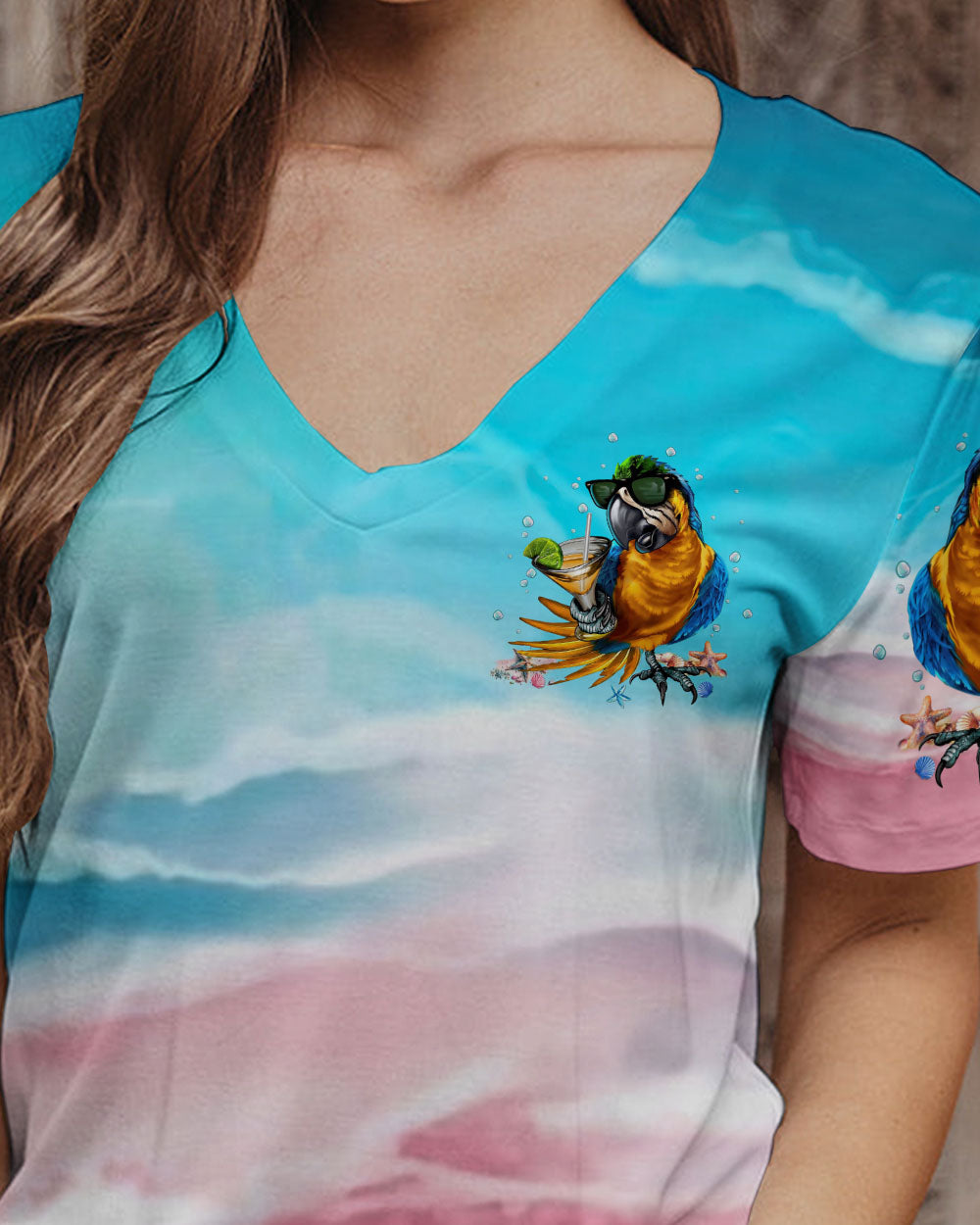 BLISSCORNERS IT'S 5 O'CLOCK SOMEWHERE PARROT ALL OVER PRINT