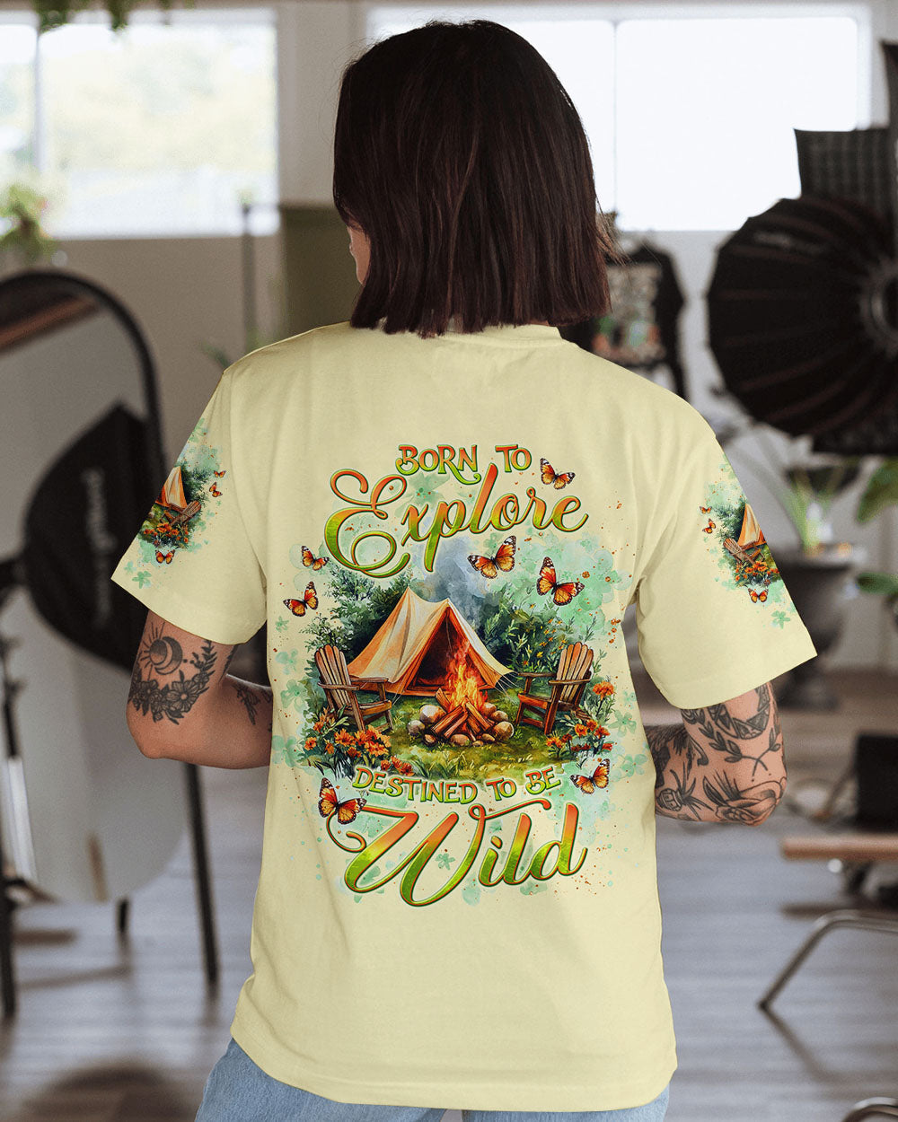 BLISSCORNERS BORN TO EXPLORE DESTINED TO BE WILD ALL OVER PRINT