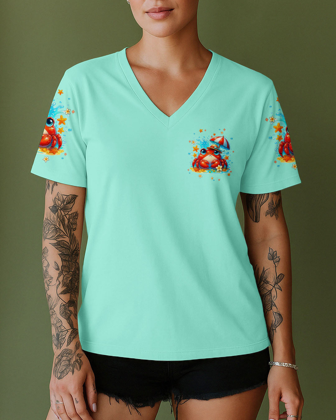 BLISSCORNERS IF CRABBY PLEASE RETURN TO THE BEACH ALL OVER PRINT  -  TLNT1807251