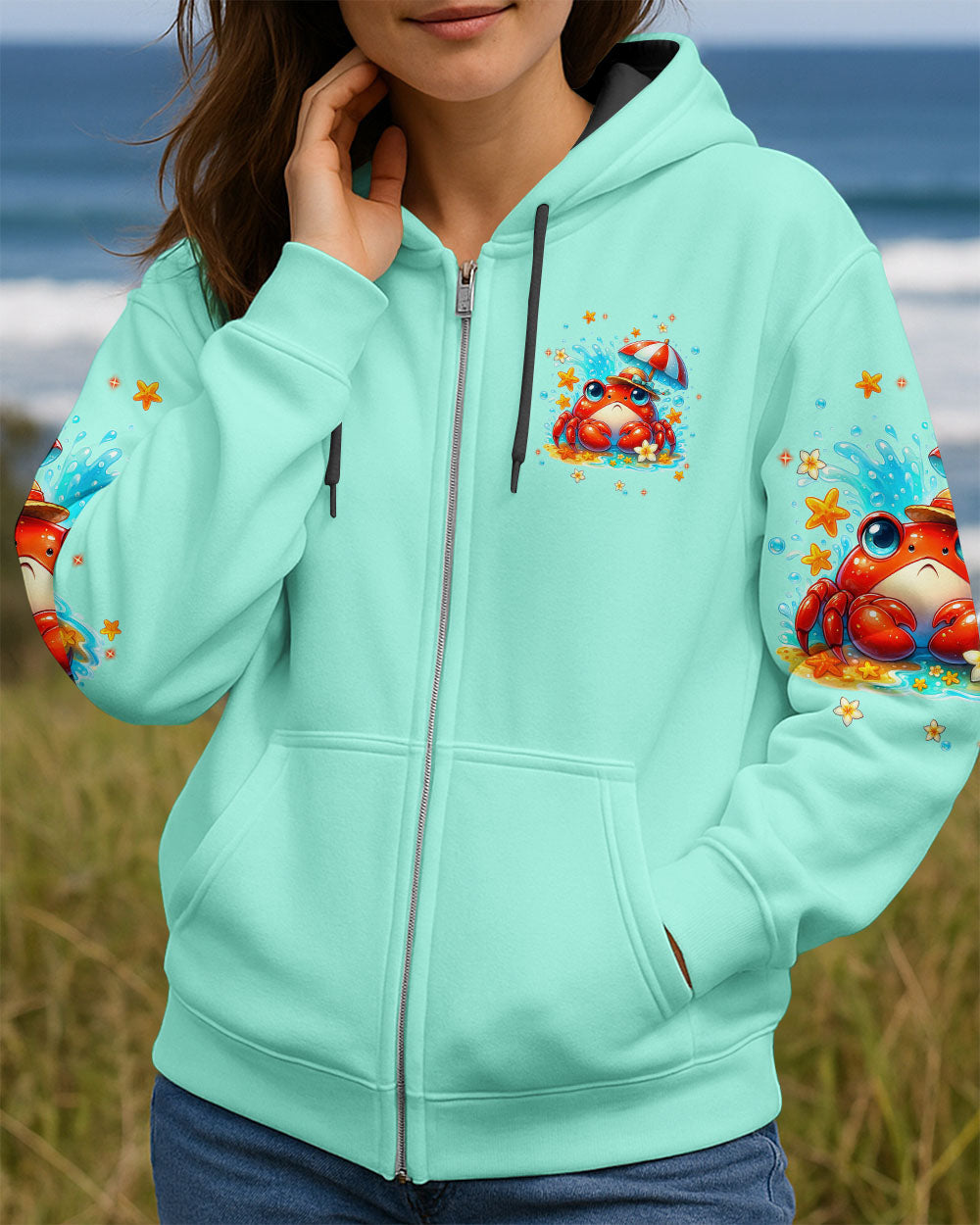 BLISSCORNERS IF CRABBY PLEASE RETURN TO THE BEACH ALL OVER PRINT  -  TLNT1807251