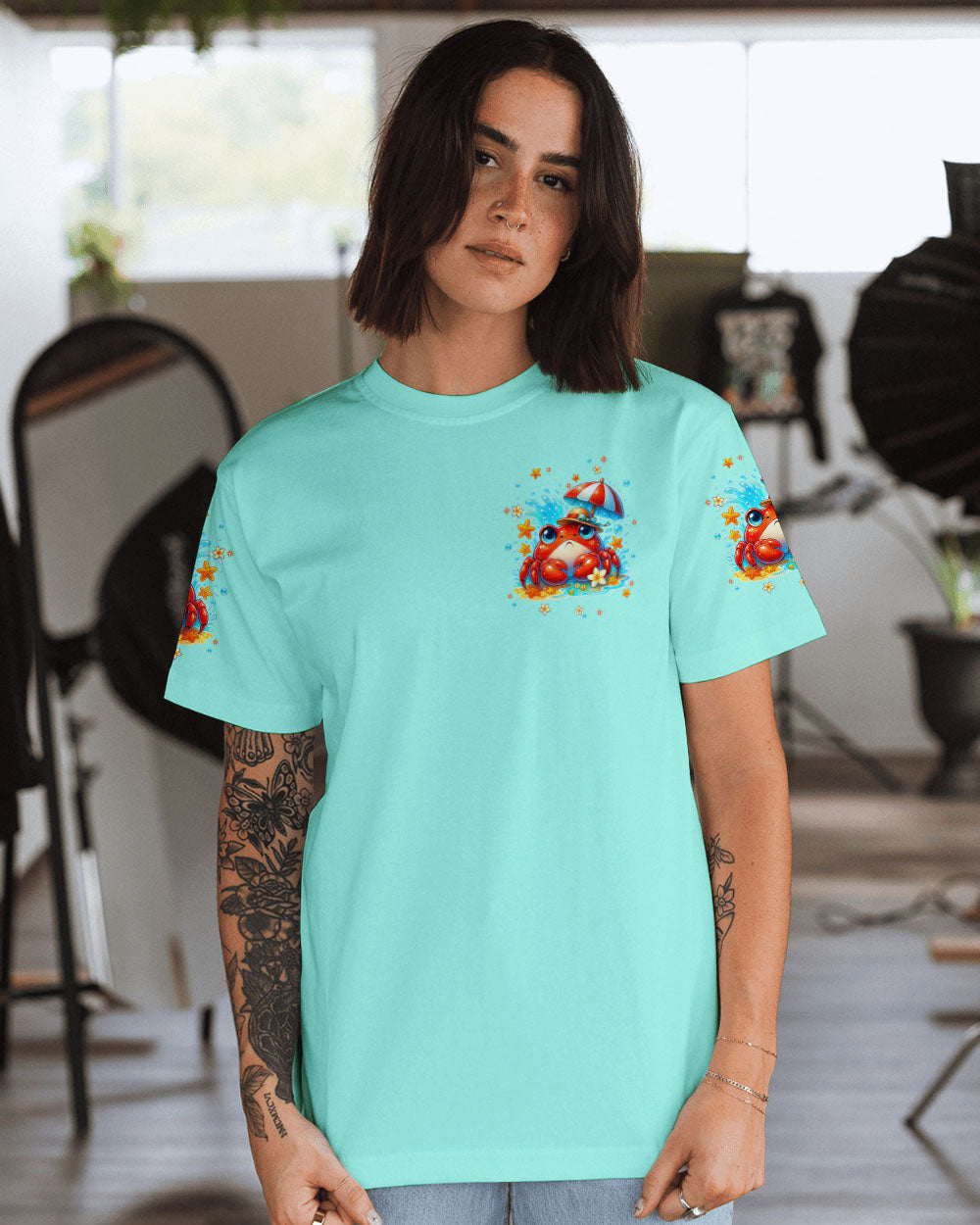 BLISSCORNERS IF CRABBY PLEASE RETURN TO THE BEACH ALL OVER PRINT  -  TLNT1807251