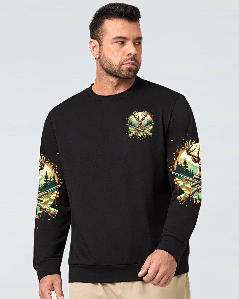 BLISSCORNERS NO BRAGGING UNTIL YOU'RE DRAGGING DEER HUNTING ALL OVER PRINT