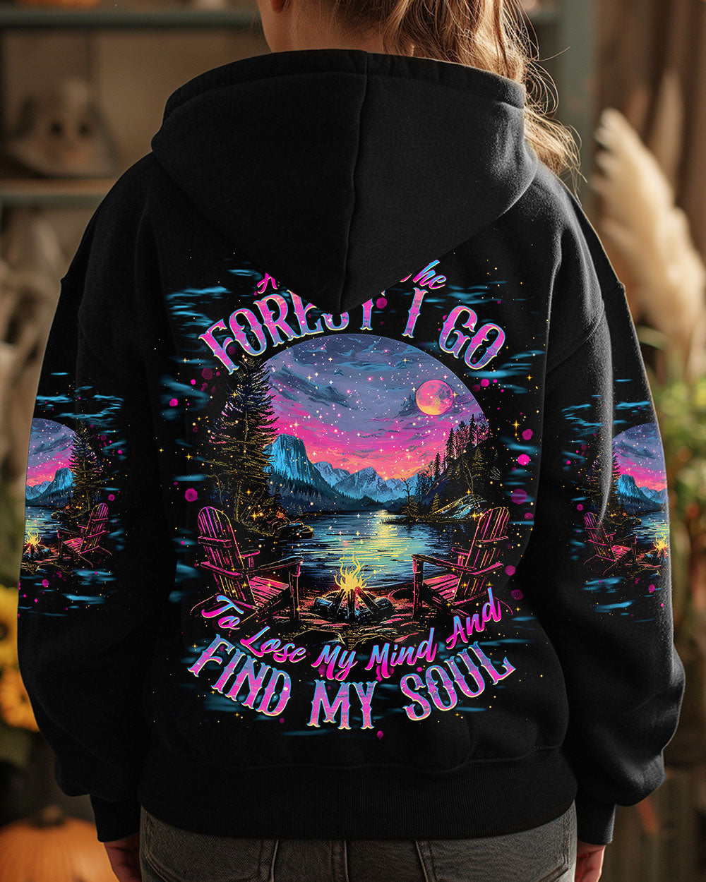 BLISSCORNERS AND INTO THE FOREST I GO CAMPFIRE ALL OVER PRINT